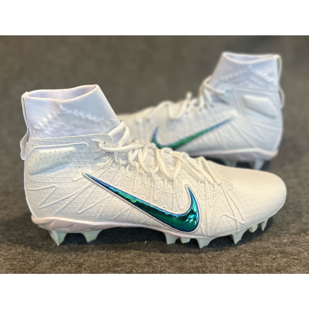 Size 11.5 - Nike Men's Alpha Huarache 7 Elite Premium Mid White Pearl
